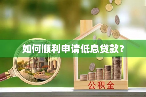 上林如何顺利申请低息贷款？