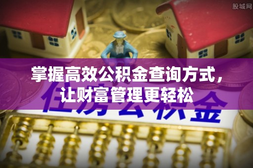 上林掌握高效公积金查询方式，让财富管理更轻松