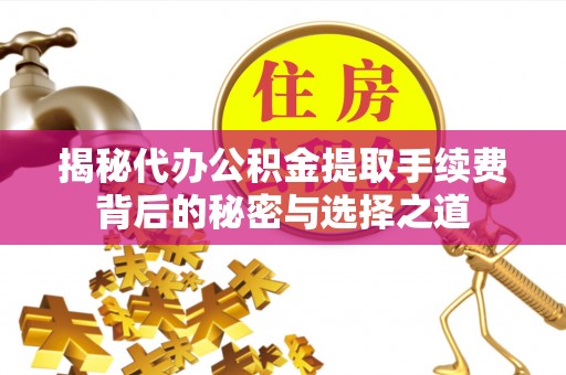 上林揭秘代办公积金提取手续费背后的秘密与选择之道
